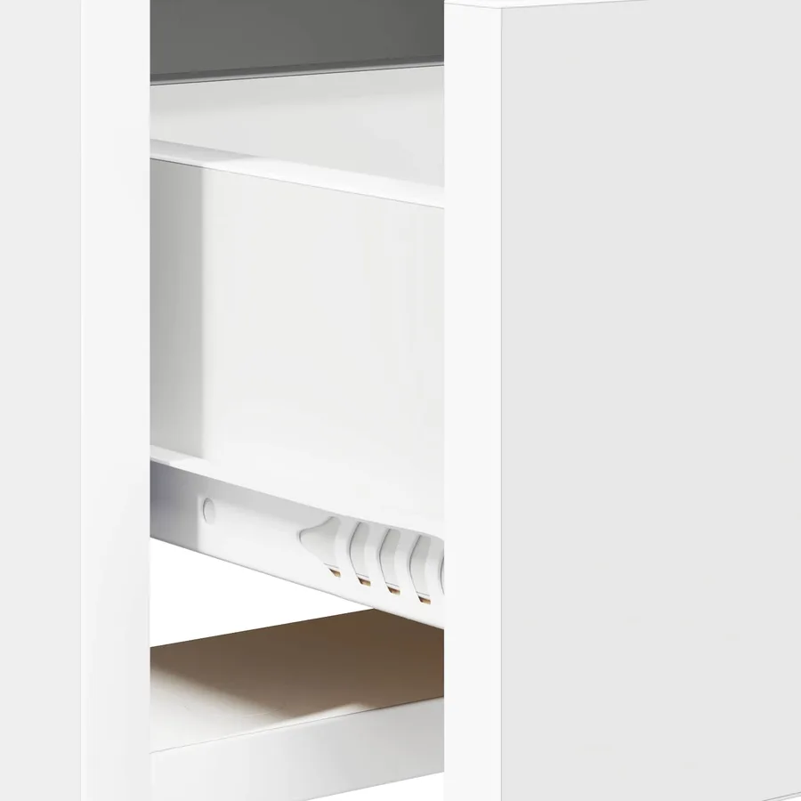 Meuble TV 100 x 33 x 47 cm Blanc Bois d'ingénierie - 8