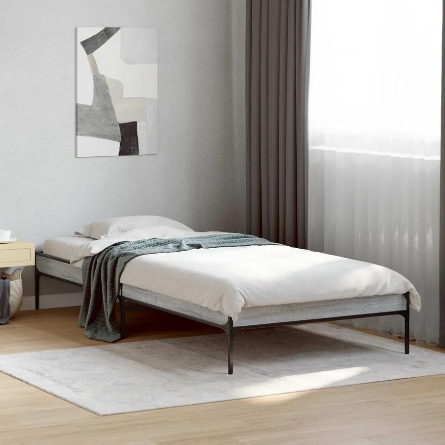 Cadre de lit Sonoma gris 80 x 200 cm Bois d'ingénierie