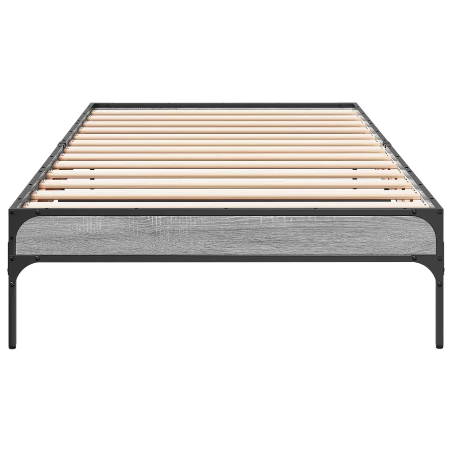 Cadre de lit Sonoma gris 80 x 200 cm Bois d'ingénierie - 4