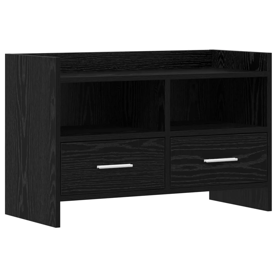 Meuble TV 71,5 x 33 x 47 cm Chêne noir Bois d'ingénierie - 2