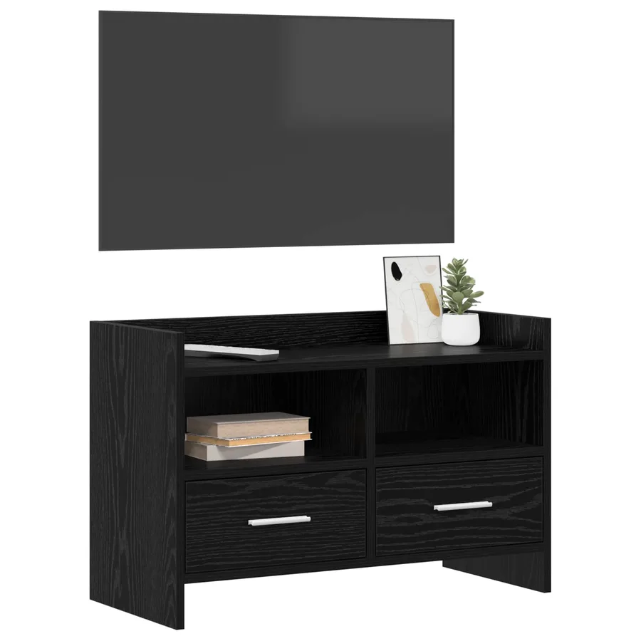 Meuble TV 71,5 x 33 x 47 cm Chêne noir Bois d'ingénierie - 3