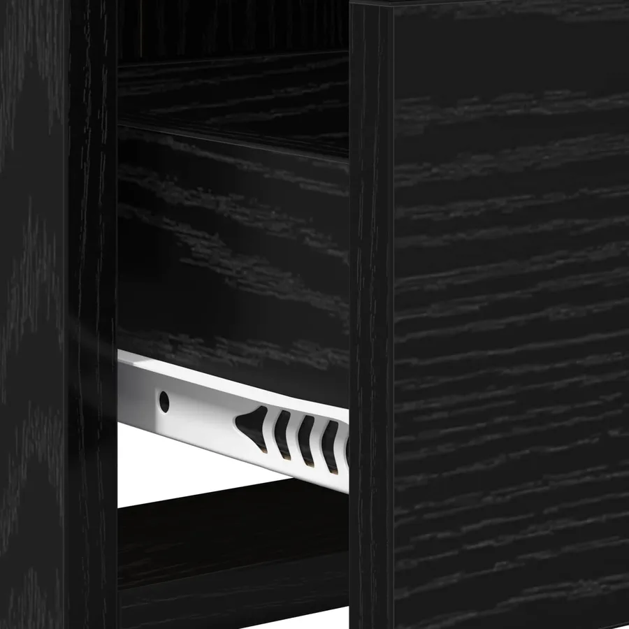 Meuble TV 71,5 x 33 x 47 cm Chêne noir Bois d'ingénierie - 9