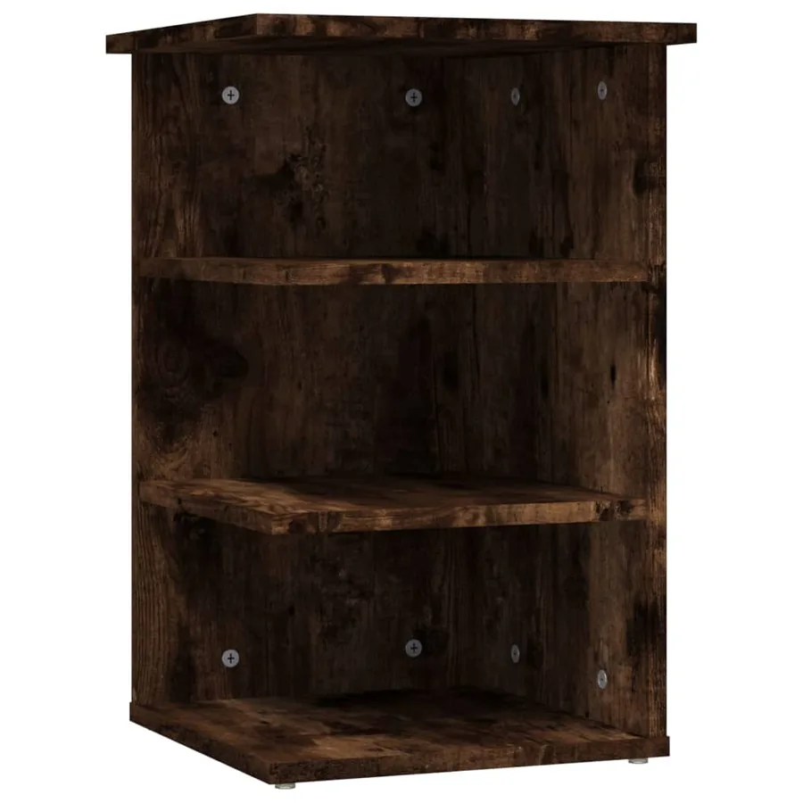 Armoire latérale Chêne fumé 35x35x55 cm Bois d'ingénierie - 2