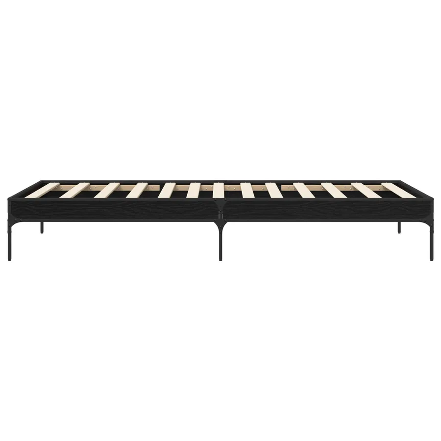 Cadre de lit Chêne noir 80 x 200 cm Bois d'ingénierie - 4