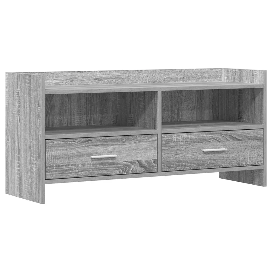 Meuble TV 100 x 33 x 47 cm Sonoma gris Bois d'ingénierie - 2