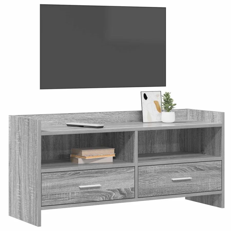 Meuble TV 100 x 33 x 47 cm Sonoma gris Bois d'ingénierie - 3