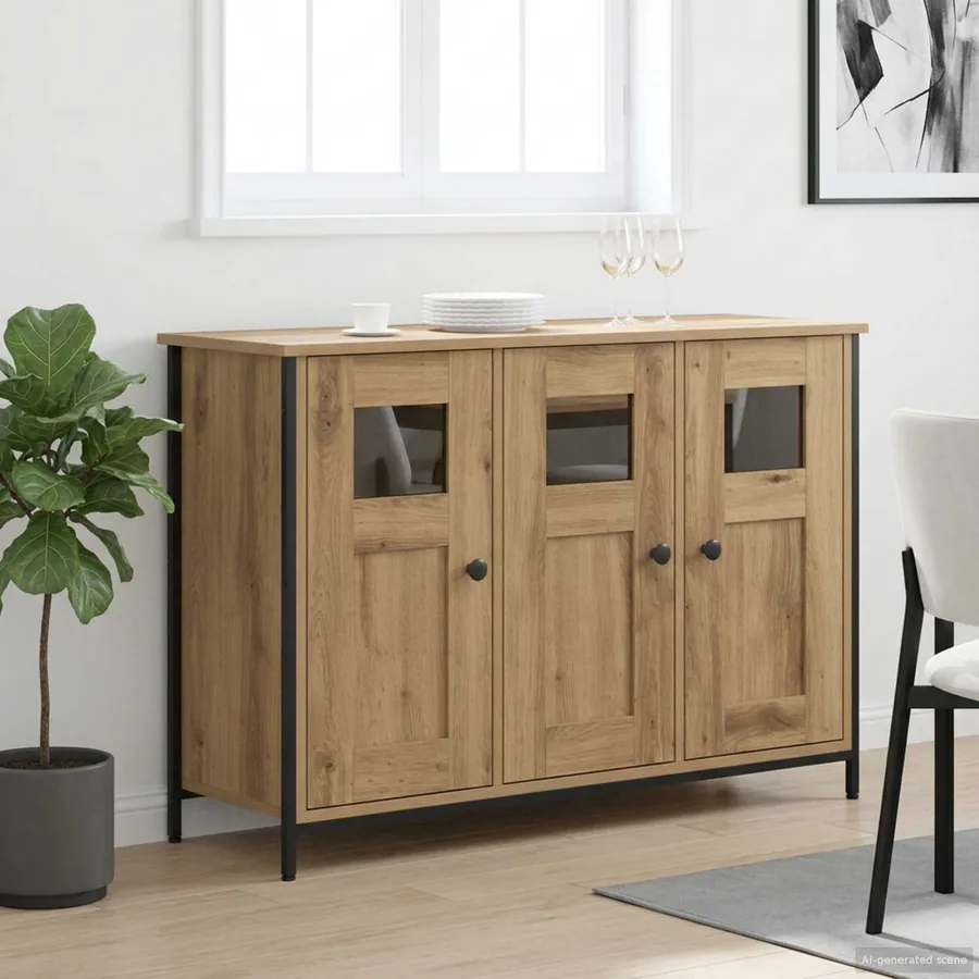 Buffet Chêne artisanal 100 x 35 x 70 cm Bois d'ingénierie