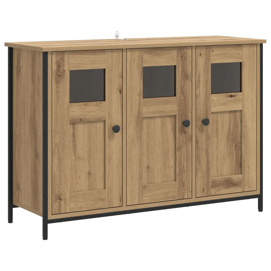 Buffet Chêne artisanal 100 x 35 x 70 cm Bois d'ingénierie - 2