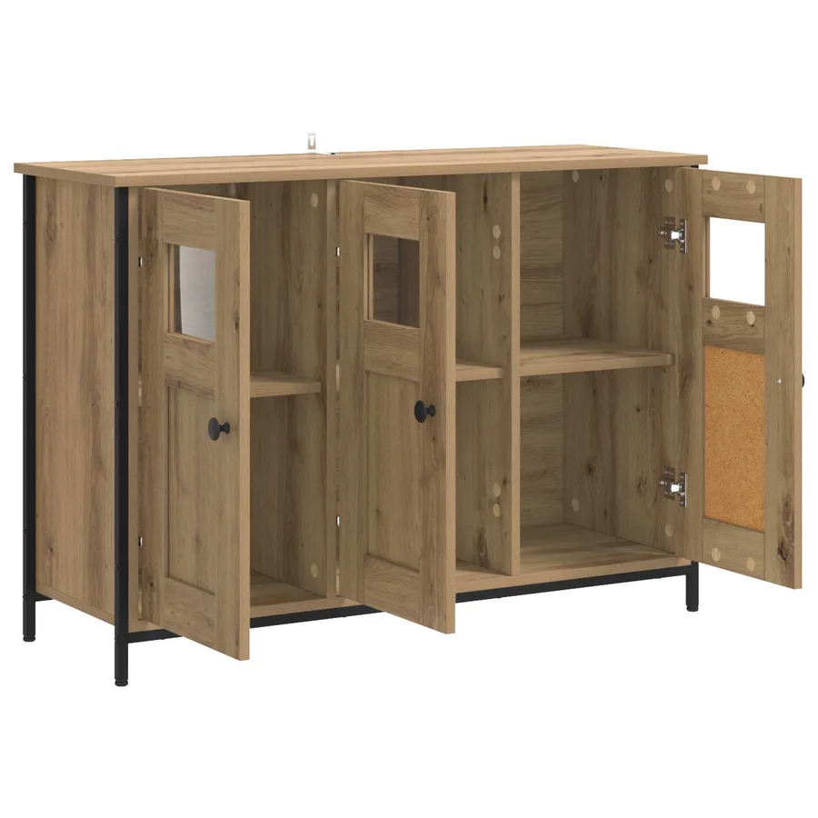 Buffet Chêne artisanal 100 x 35 x 70 cm Bois d'ingénierie - 6