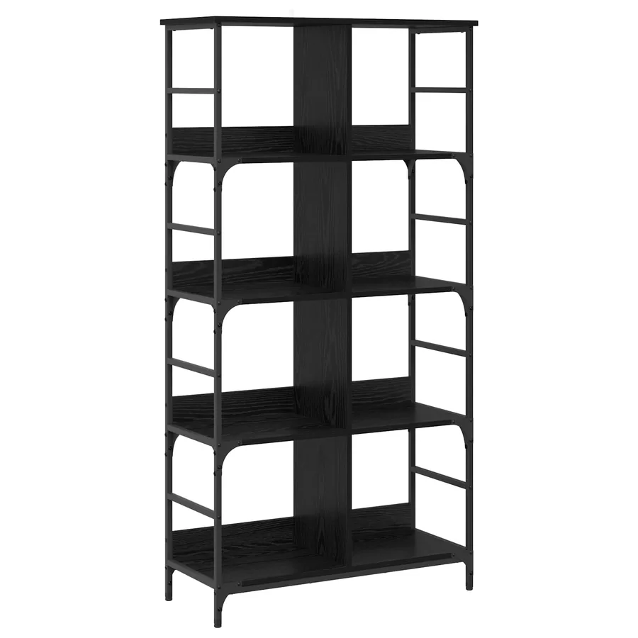 Étagère Chêne noir 78,5 x 33 x 153 cm métal PB