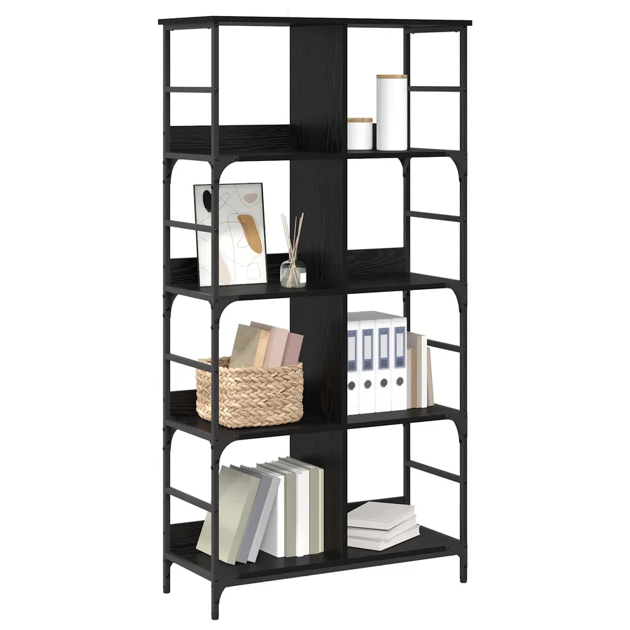 Étagère Chêne noir 78,5 x 33 x 153 cm métal PB - 2