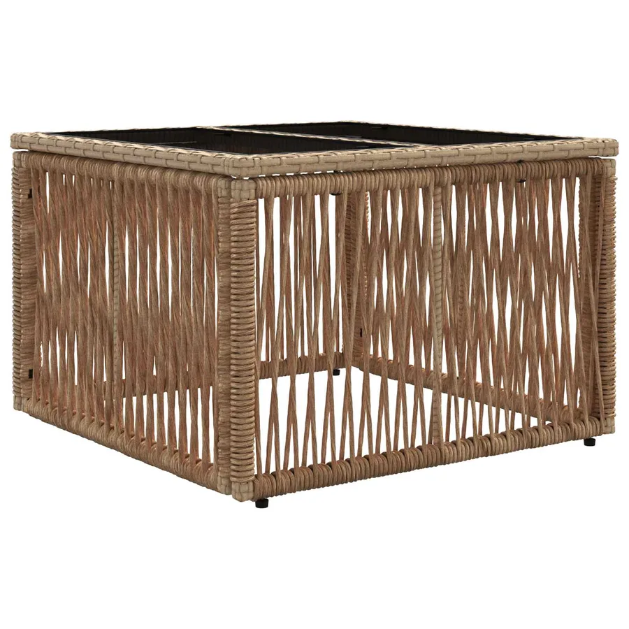 Ensemble de canapé de jardin 8 pcs Beige polyrotin - 6