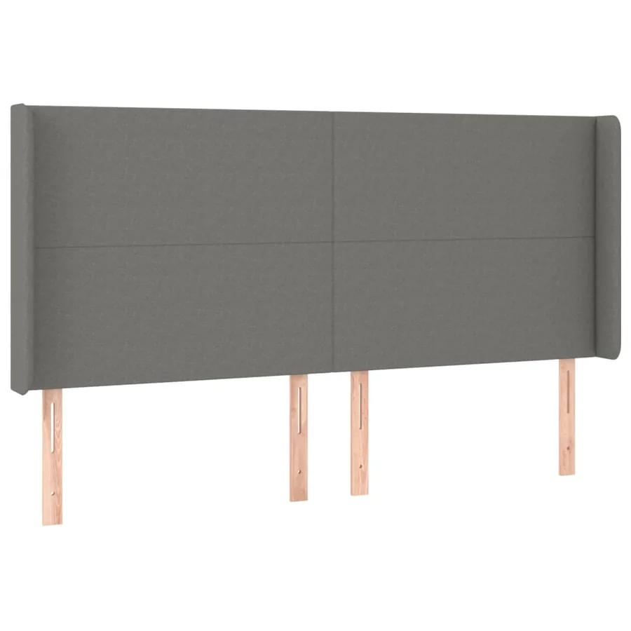 Sommier à lattes de lit matelas LED Gris foncé 200x200 cm Tissu - 7