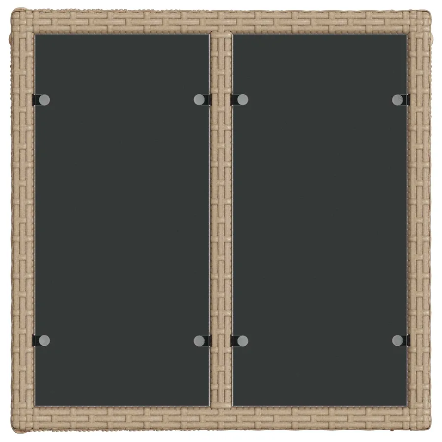 Ensemble de canapé de jardin 7 pcs Beige polyrotin - 7