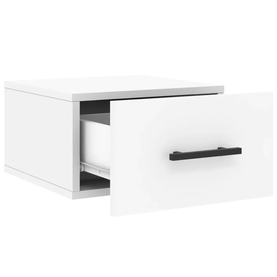Table de chevet murale blanc 35x35x20 cm - 4