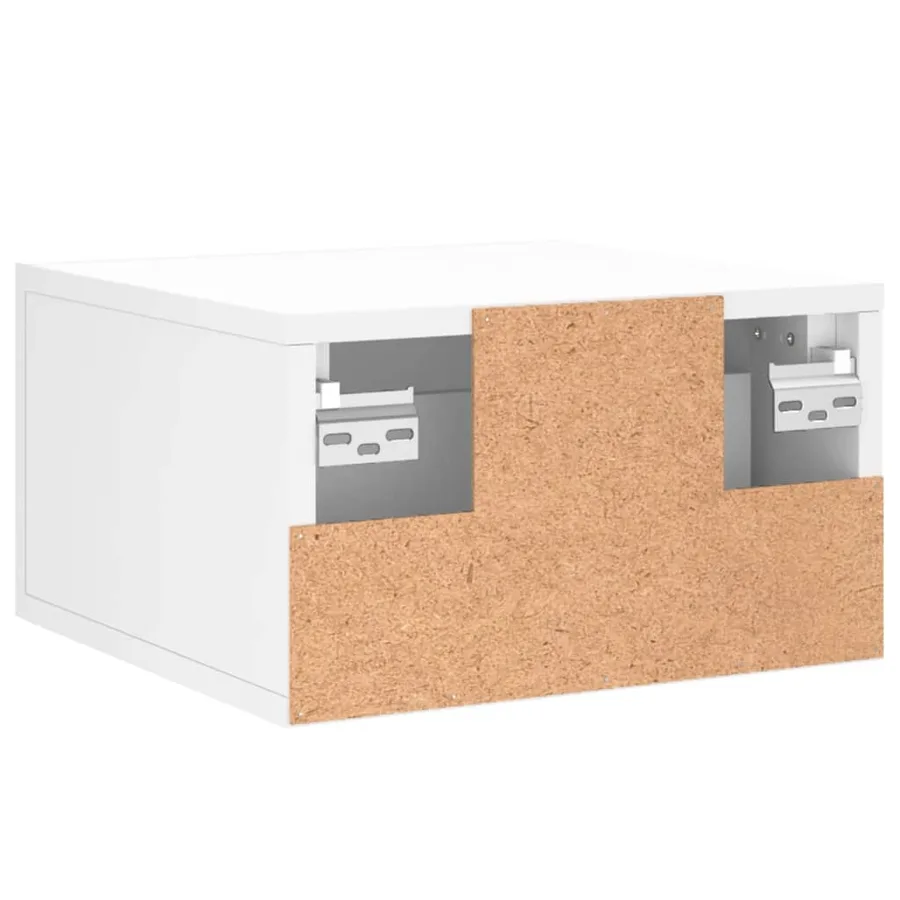 Table de chevet murale blanc 35x35x20 cm - 5
