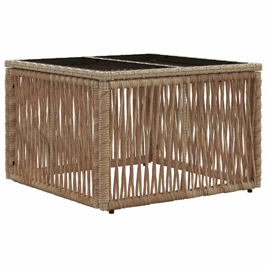 Ensemble de canapé de jardin 10 pcs Beige polyrotin - 5