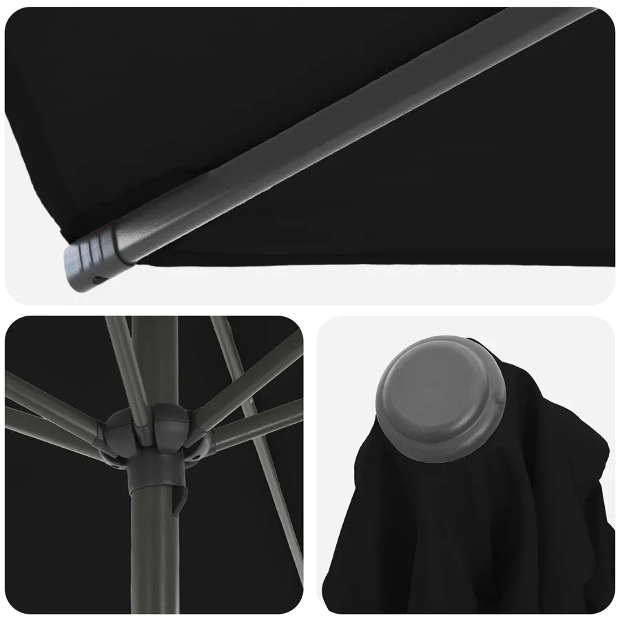 Parasol de jardin avec base 200 x 300 cm Polyester - 5