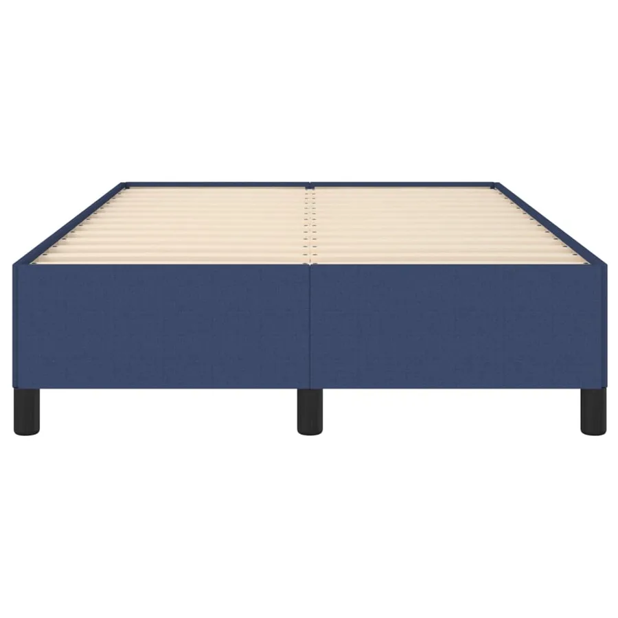 Cadre de lit sans matelas bleu 120x200 cm tissu - 5