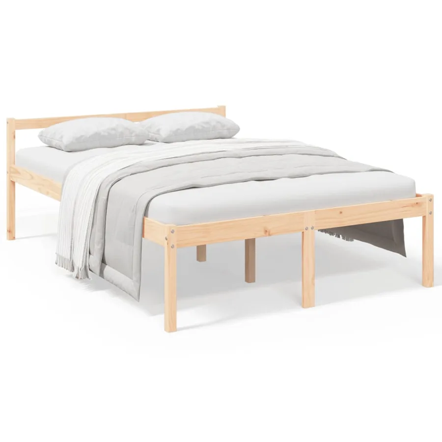 Lit pour personne âgée sans matelas 120x200 cm bois pin massif - 2