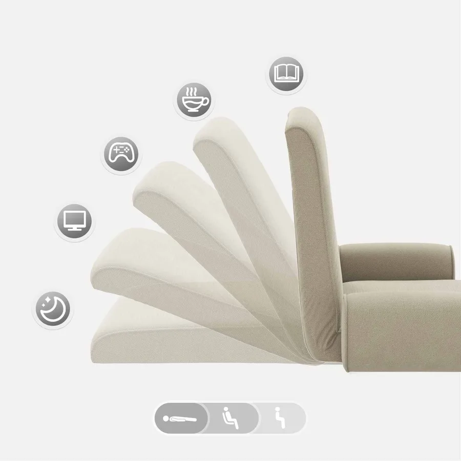 Fauteuil de sol ajustable Sable Velours grainé - 9