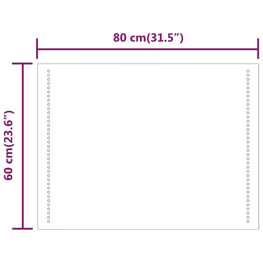 Miroir de salle de bain à LED 60x80 cm - 11