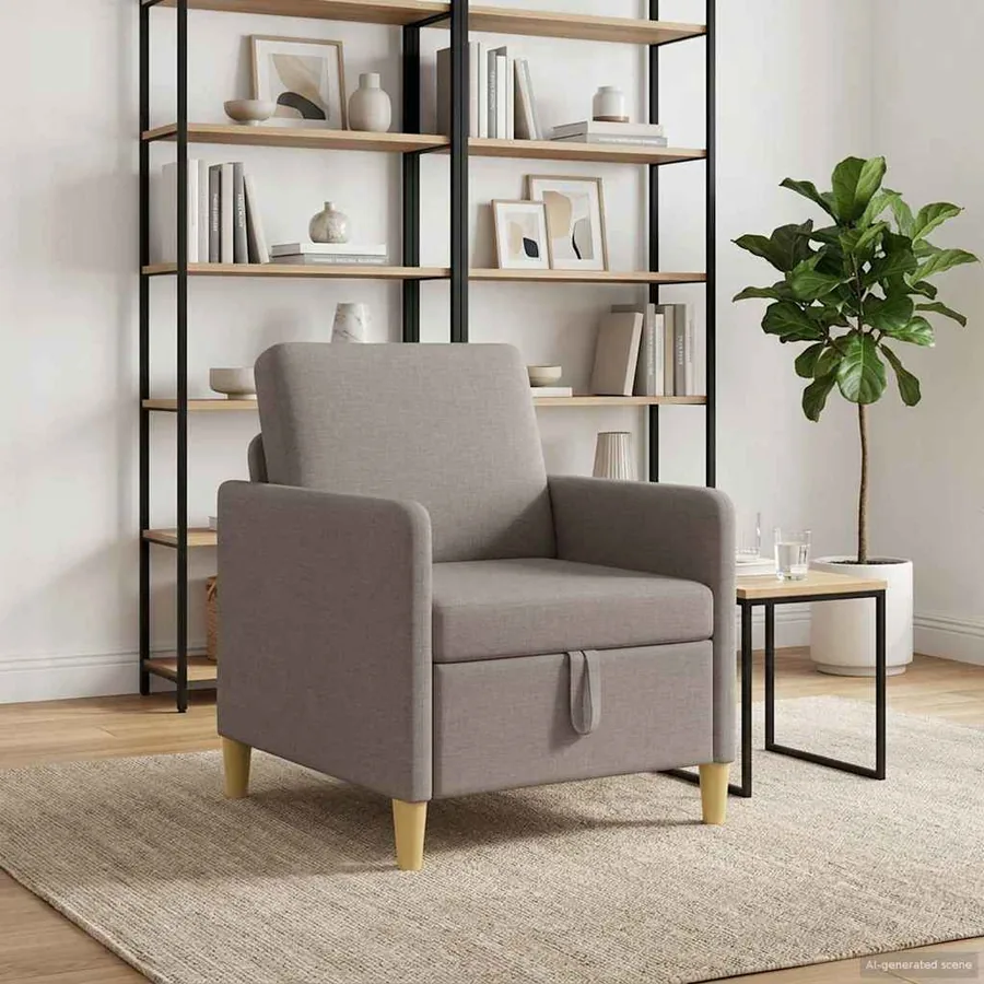 Sofa avec rangement Taupe 72 x 78 x 87 cm Polyester