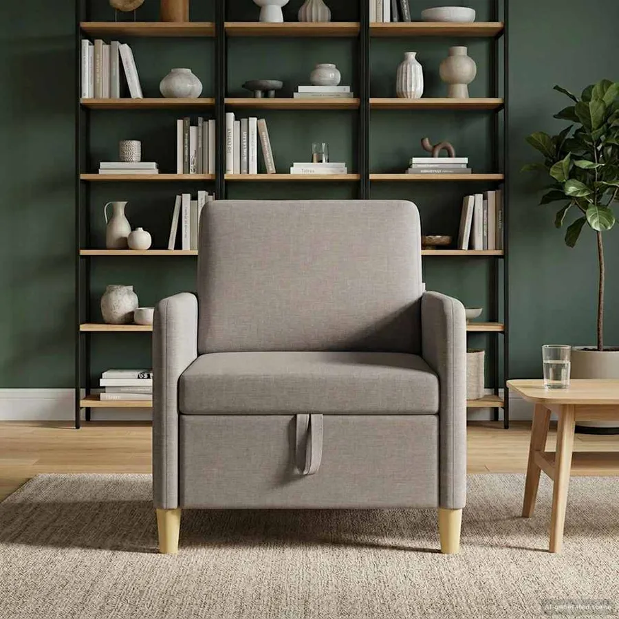 Sofa avec rangement Taupe 72 x 78 x 87 cm Polyester - 3