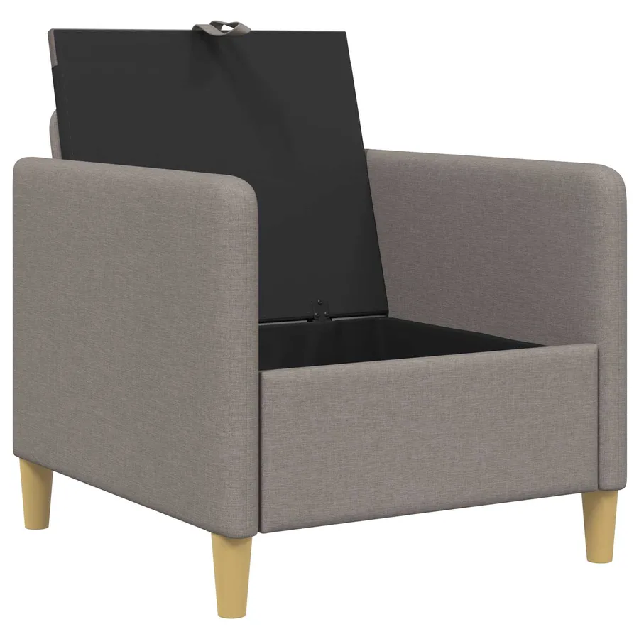 Sofa avec rangement Taupe 72 x 78 x 87 cm Polyester - 4