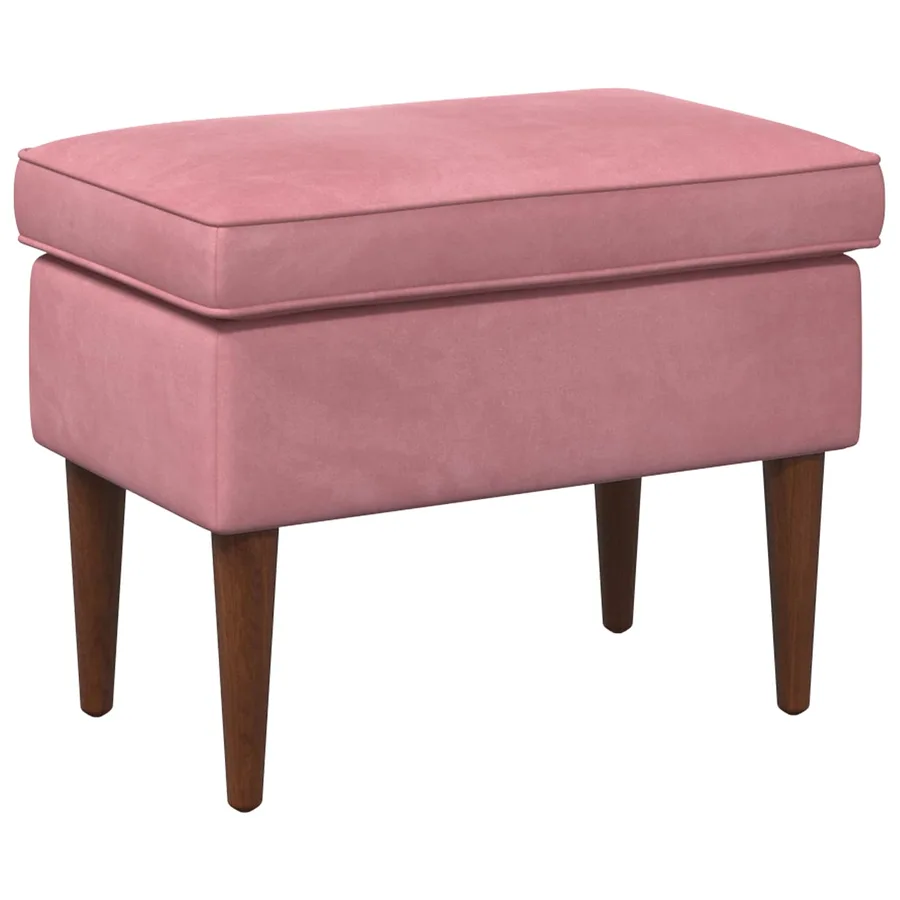 Pouf Rose 55 x 35 x 41 cm Velours - 2