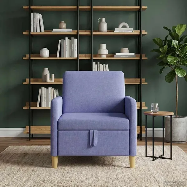 Sofa avec rangement Bleu denim 72 x 78 x 87 cm Polyester