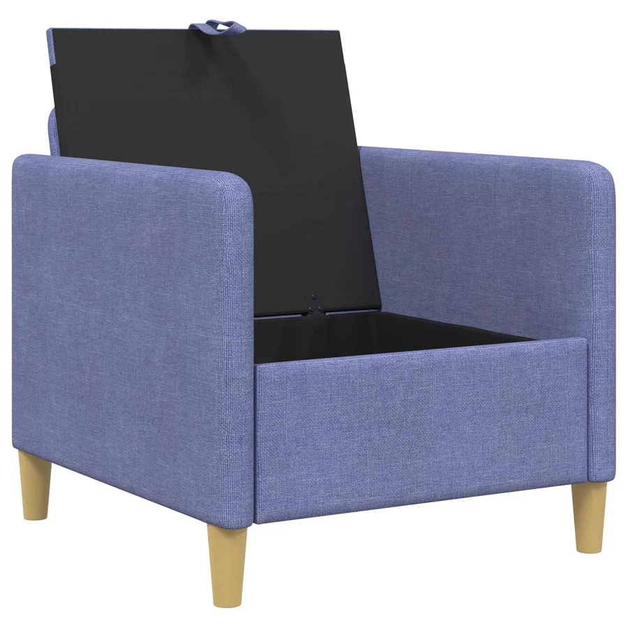 Sofa avec rangement Bleu denim 72 x 78 x 87 cm Polyester - 4