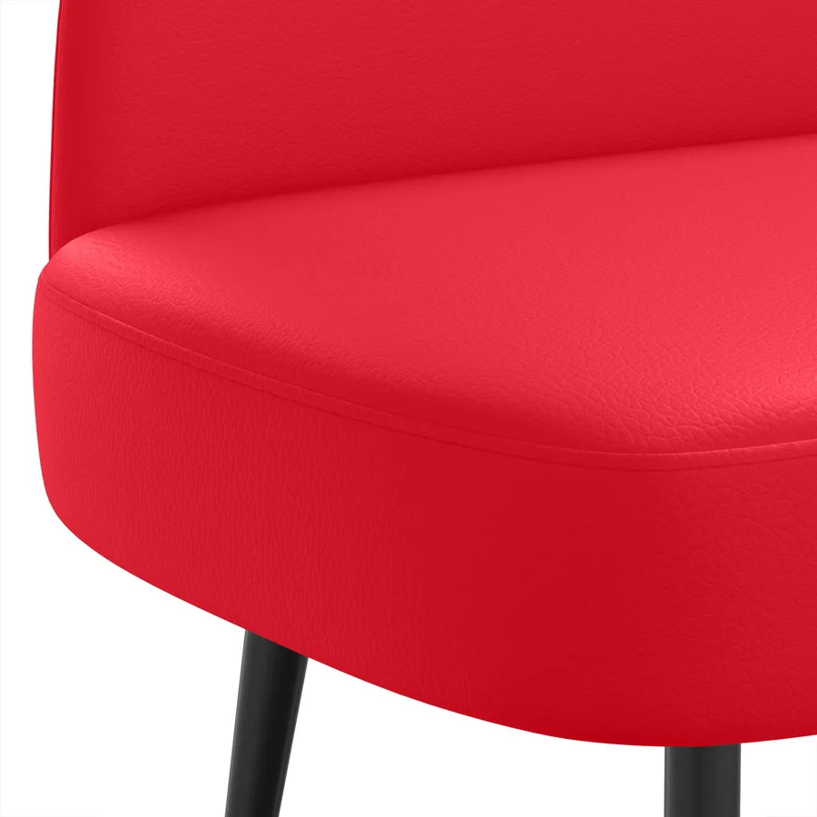 Banc rembourré avec dossier Rouge 110 x 60 x 76 cm Simili cuir - 5