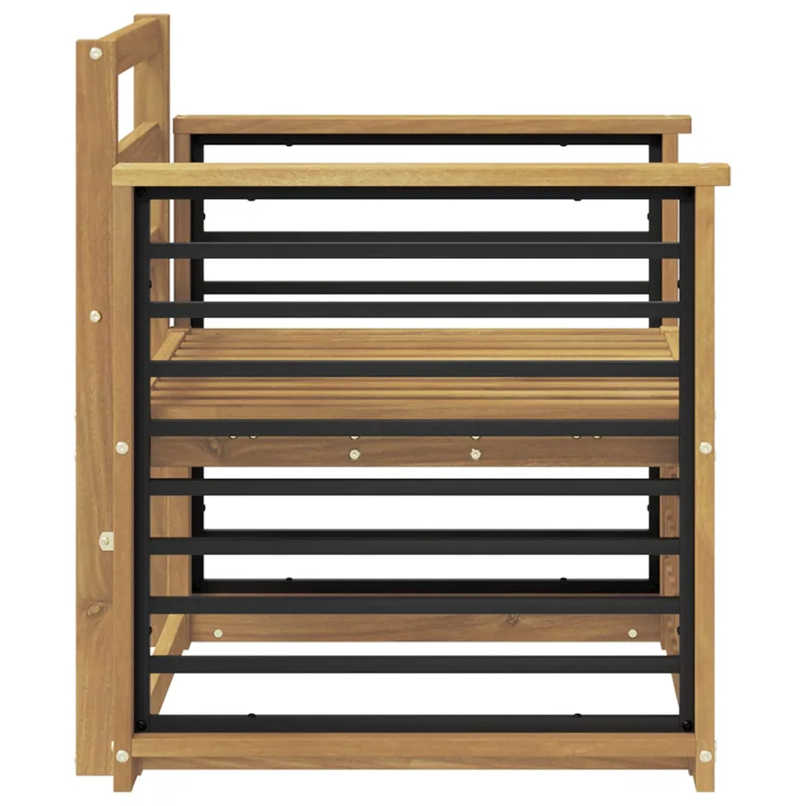 Ensemble de canapés d'extérieur Bois d'Acacia Massif Blanc - 4