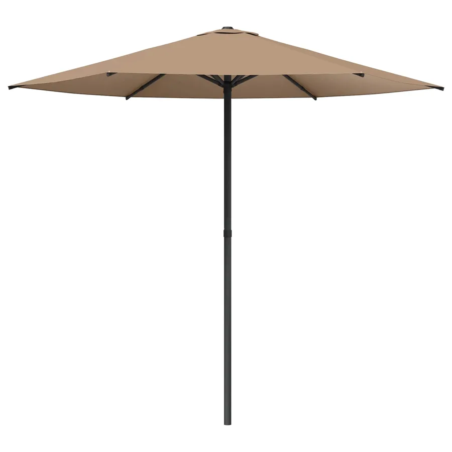 Parasol de jardin 230 x 230 cm Polyester Rectangulaire Taupe - 2