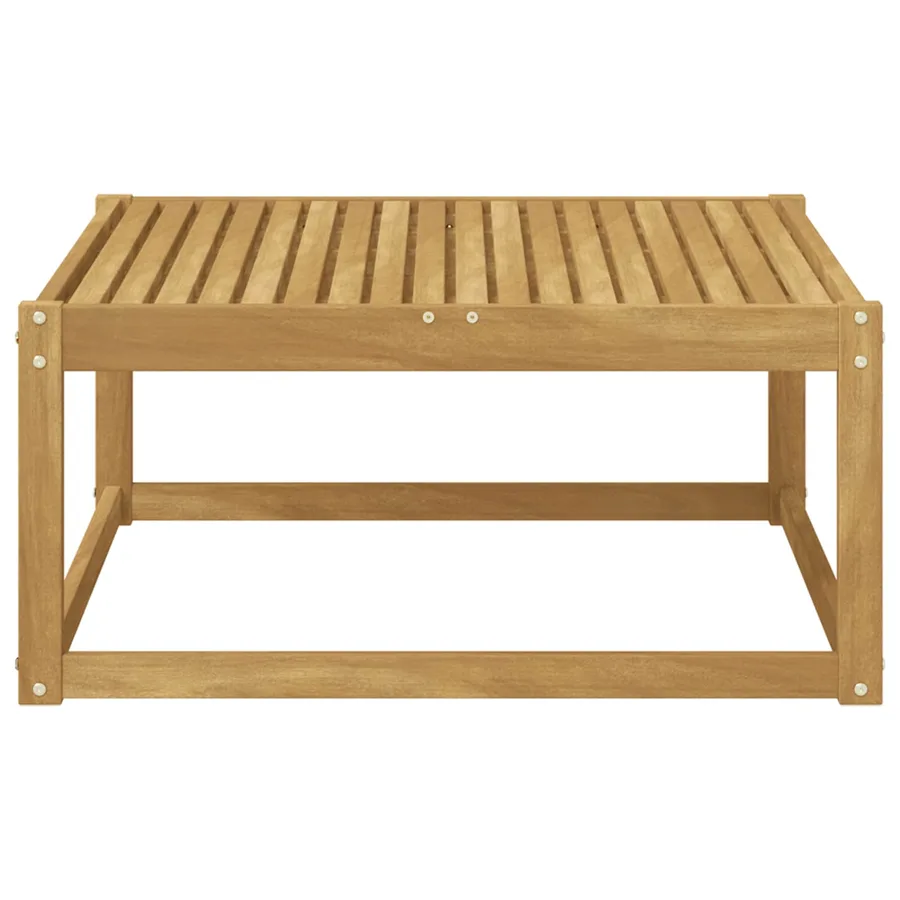 Pouf d'Extérieur Bois d'Acacia Massif Blanc 79 x 79 x 37 cm - 3