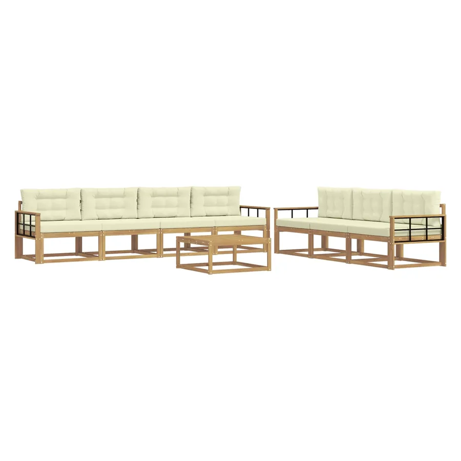 Ensemble de canapés d'extérieur 7 pcs Blanc et crème - 2