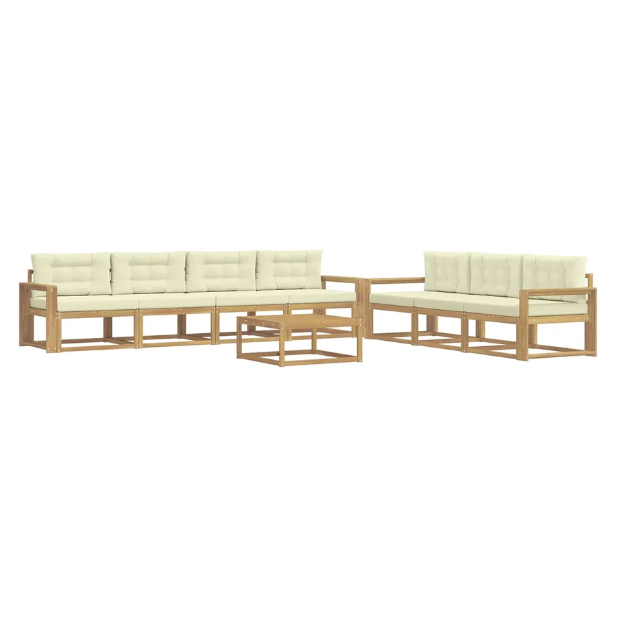 Ensemble de canapés d'extérieur 7 pcs Blanc et crème - 2