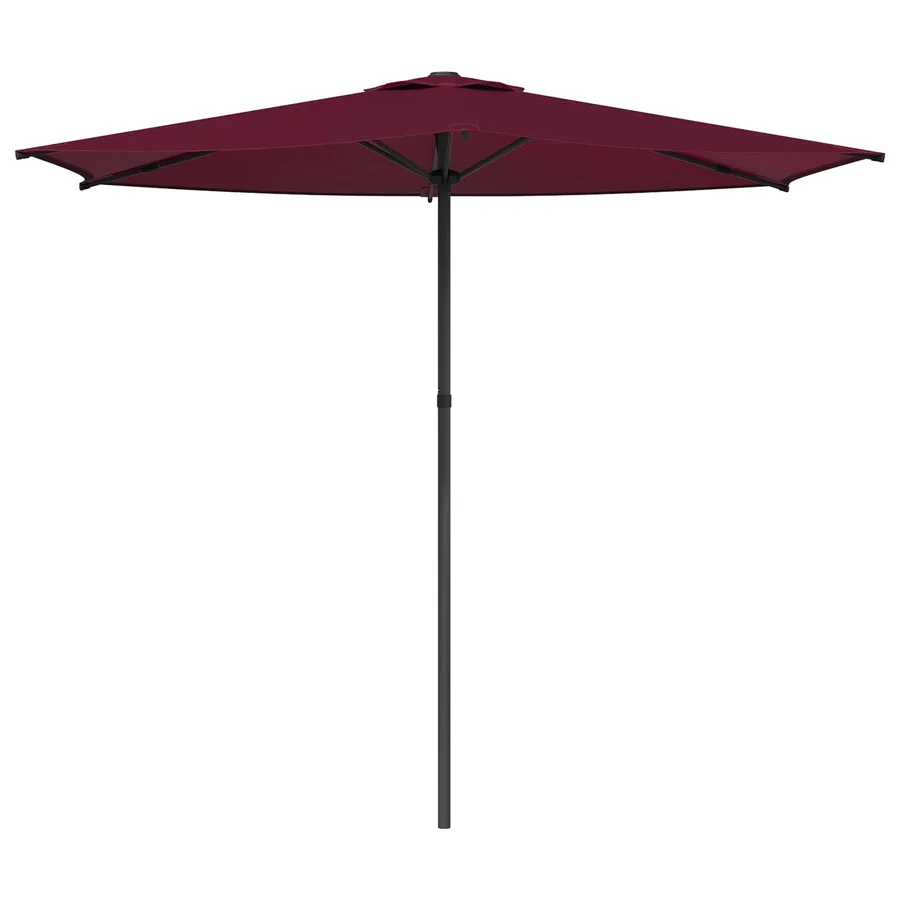 Parasol de jardin 270 x 270 cm Polyester Rectangulaire Bordeaux - 2