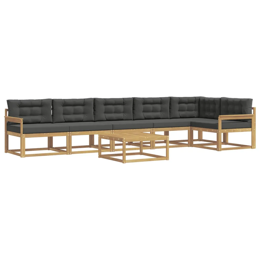 Ensemble de canapés d'extérieur 7 pcs Blanc et anthracite - 2