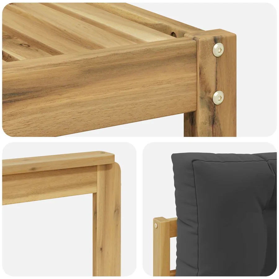 Ensemble de canapés d'extérieur 7 pcs Blanc et anthracite - 7