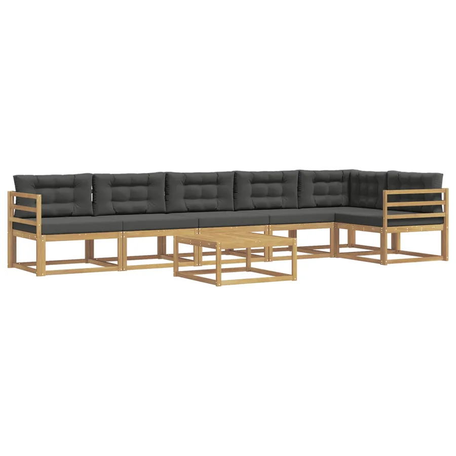 Ensemble de canapés d'extérieur 7 pcs Blanc et anthracite - 2