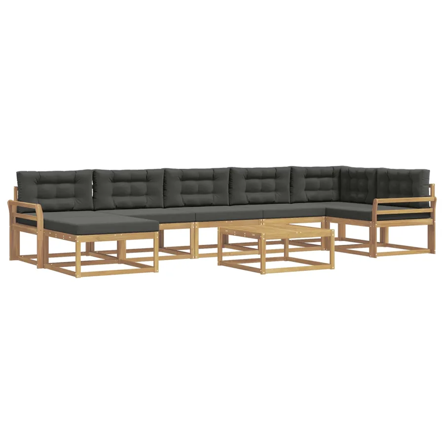 Ensemble de canapés d'extérieur 8 pcs Blanc et anthracite - 2