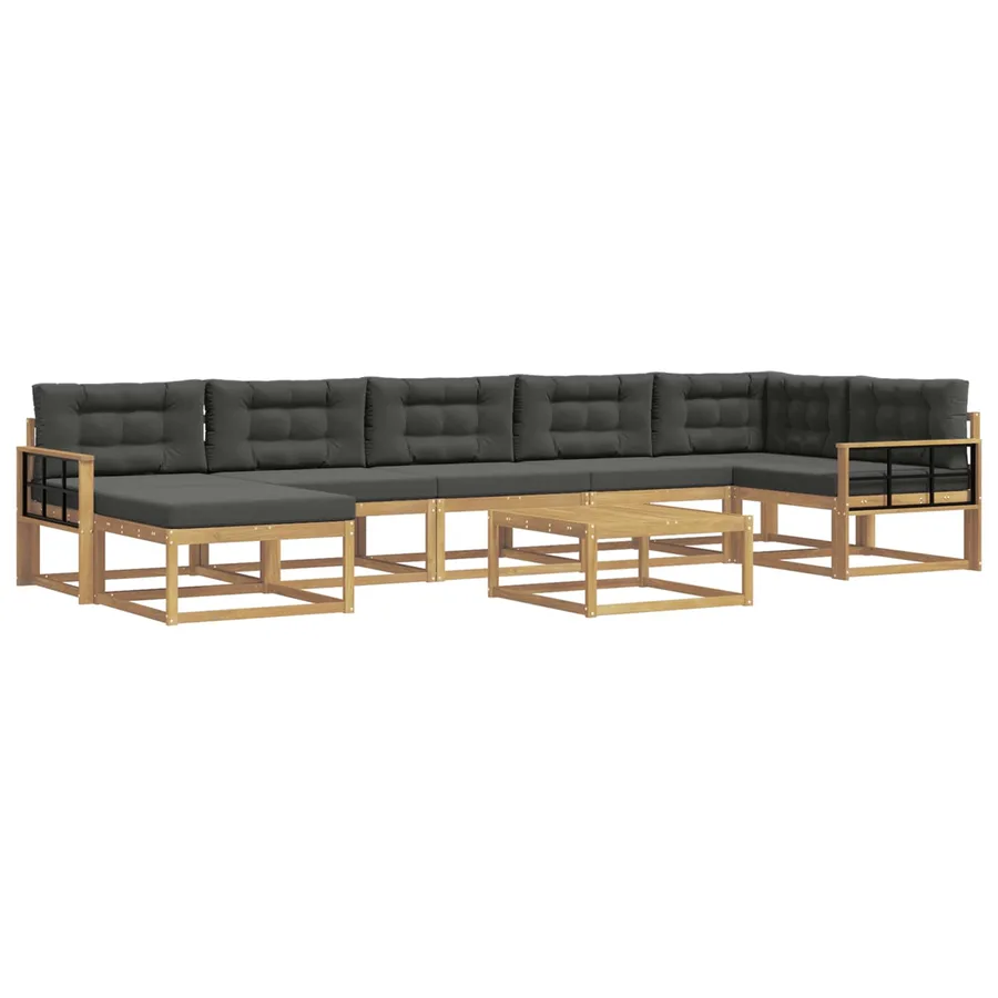 Ensemble de canapés d'extérieur 8 pcs Blanc et anthracite - 2