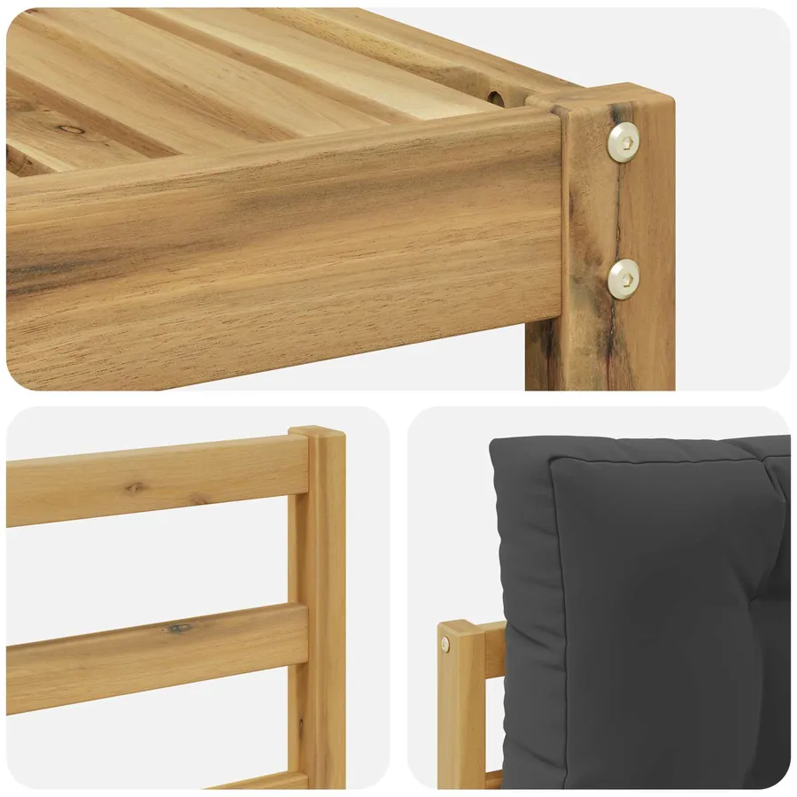 Ensemble de canapés d'extérieur 9 pcs Blanc et anthracite - 7