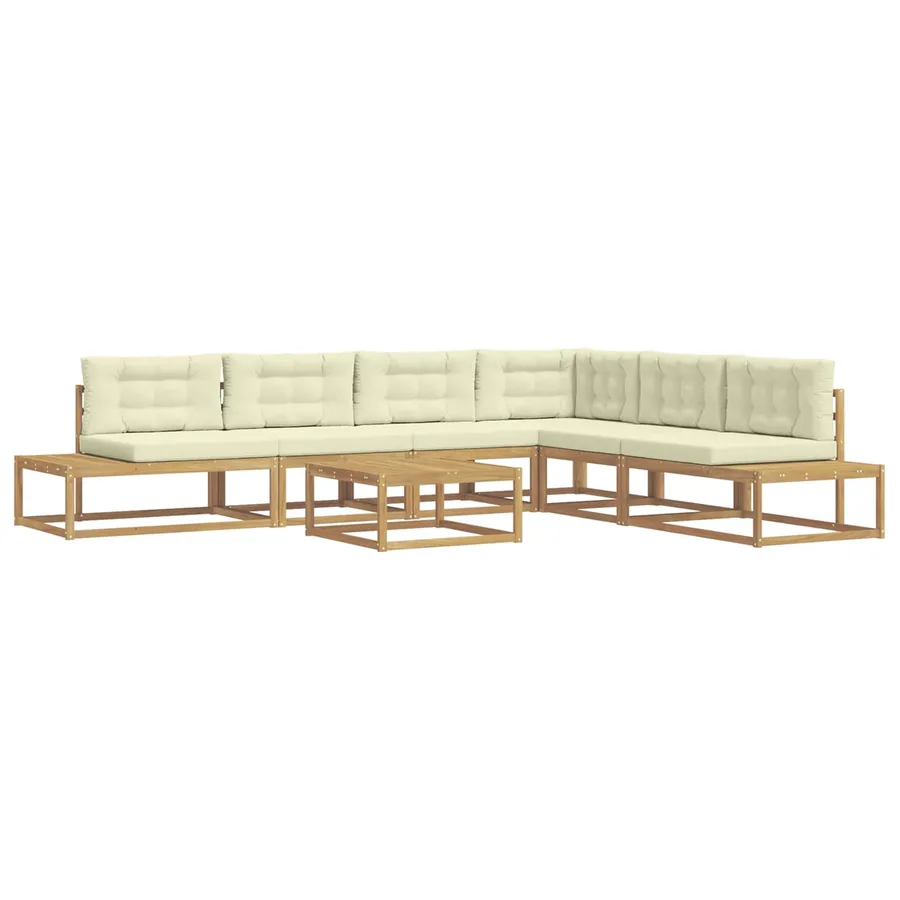 Ensemble de canapés d'extérieur Blanc 79 x 79 x 37 cm Polyester - 2