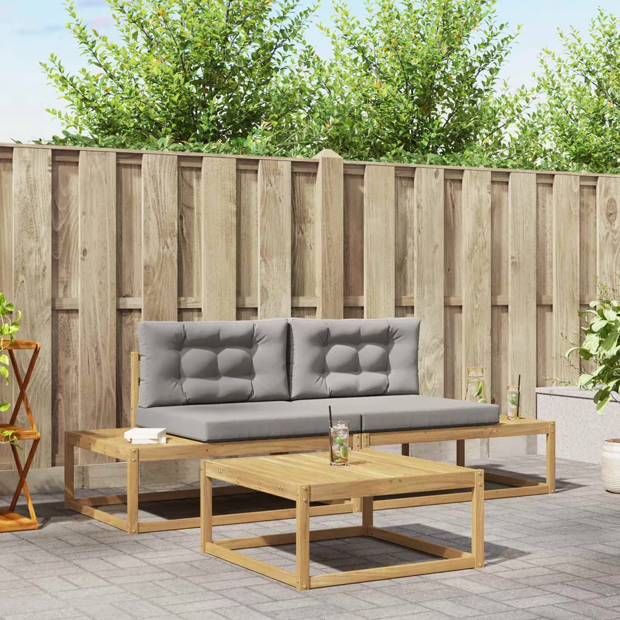 Ensemble de canapés d'extérieur Blanc 79 x 79 x 37 cm Polyester