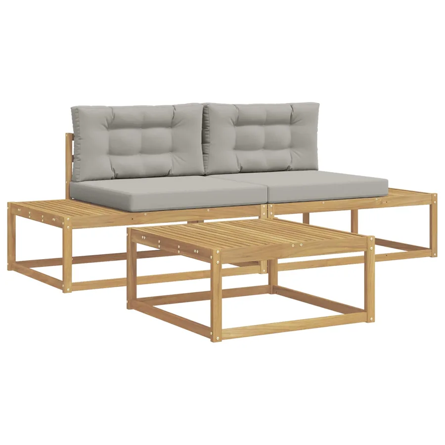 Ensemble de canapés d'extérieur Blanc 79 x 79 x 37 cm Polyester - 2