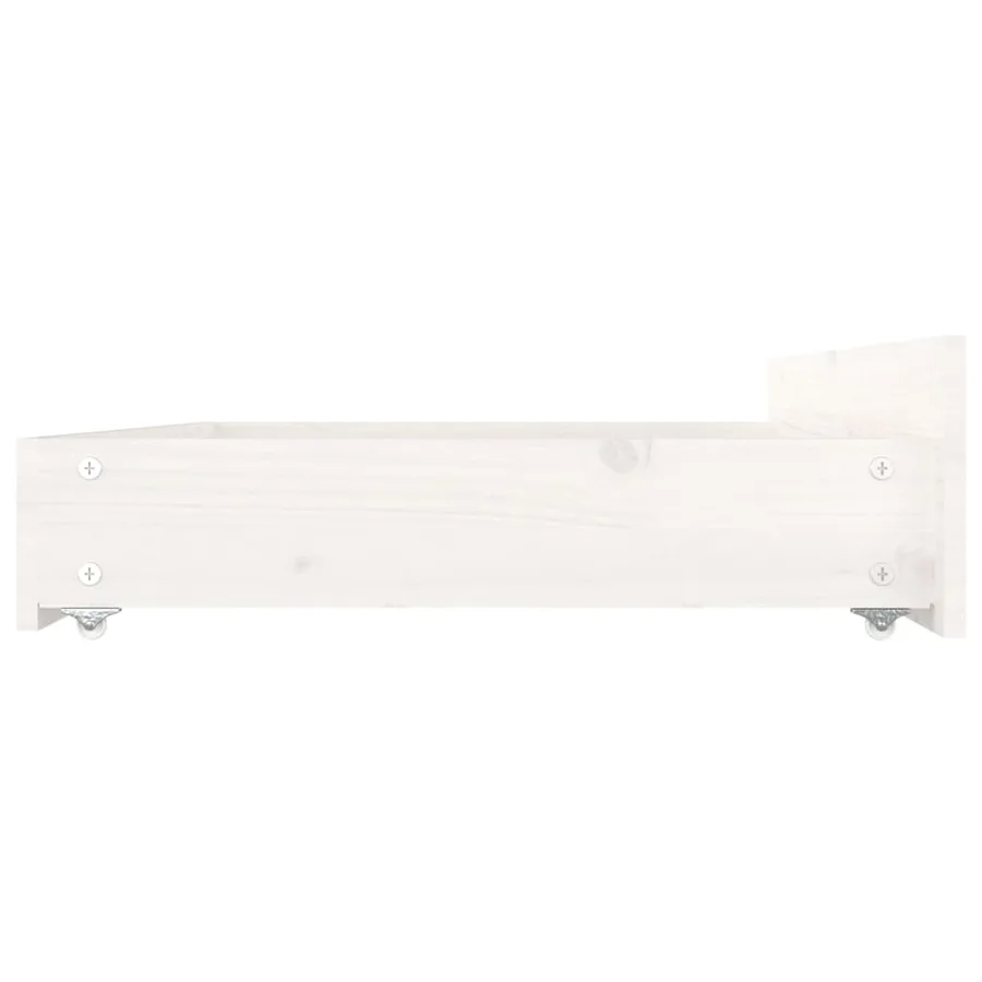 Cadre de lit sans matelas avec tiroirs blanc 140x190 cm - 9