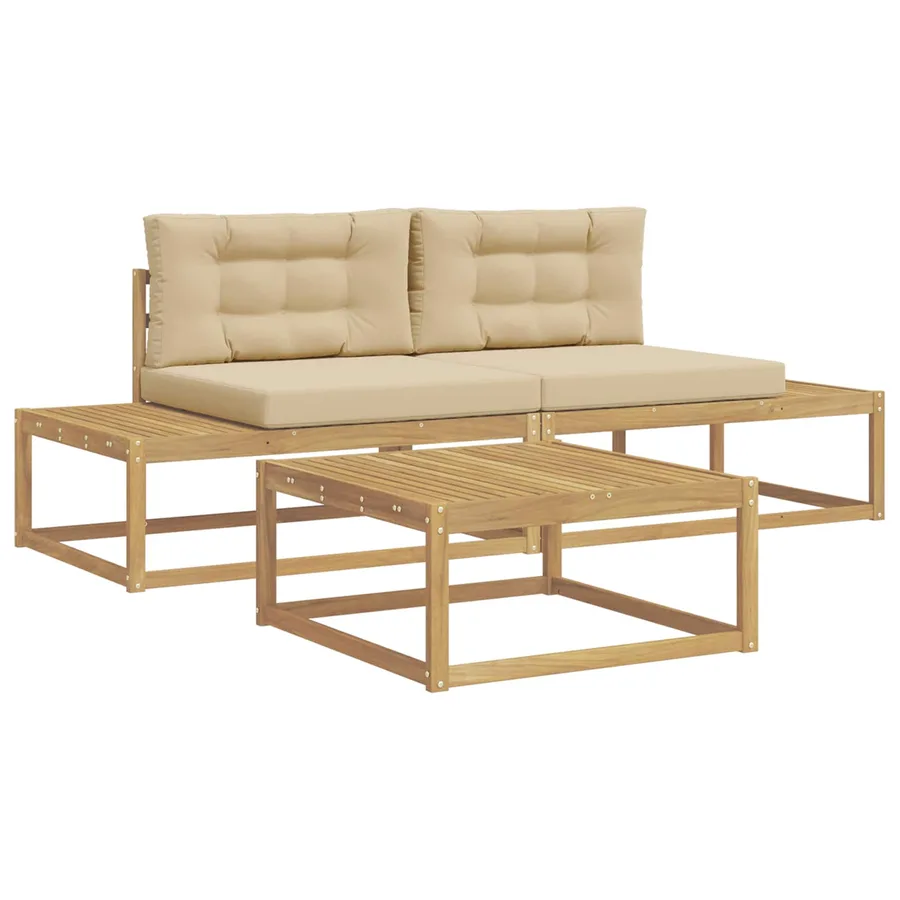 Ensemble de canapés d'extérieur Blanc 79 x 79 x 37 cm Polyester - 2